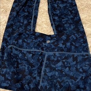 Lululemon Athletica Blue Patterned Leggings